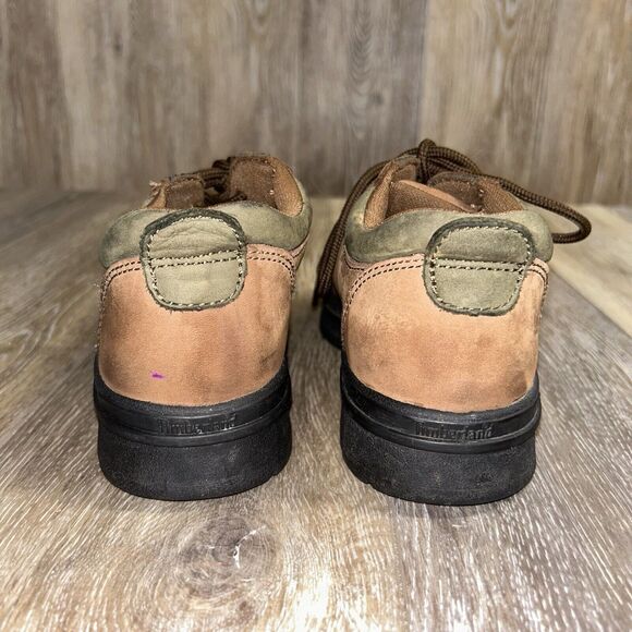 Timberland Leather Low Top Lug Sole Shoes Men’s US Size 6.5M Brown Derby Boots - Picture 7 of 11